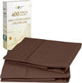 California Design Den Standard/Queen Size Pillowcase Set - Soft 400 Thread Count Sateen, 100% Cotton Pillowcases, Set of 2 Pillow Covers, Breathable, Espresso Chocolate Brown