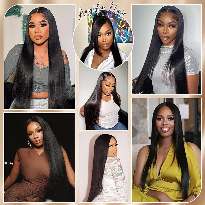 13X6 Lace Front Wigs human hair, 100% Real Human Hair,[More 1 Year Life,210-310g], Straight Wigs Human Hair Pre Plucked Glueless Wigs Human Hair for Women (22Inch)