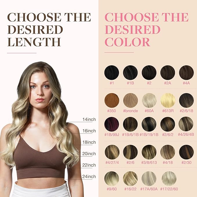 GOO GOO Tape in Hair Extensions Human Hair, 9/60 Balayage Ash Brown to Platinum Blonde, 22inch 50g 20pcs, Skin Weft Seamless Invisible, Silky Straight with Thick Ends, Remy Human Hair