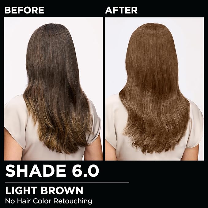 Garnier Hair Color Olia Ammonia-Free Brilliant Color Oil-Rich Permanent Hair Dye, 6.0 Light Brown, 1 Count (Packaging May Vary) (Pack of 2)