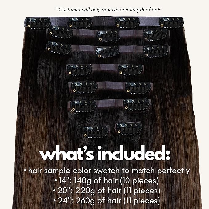 Irresistible Me Real Human Hair Extensions Clip Ins – 100% Human Hair Clip In Extensions for Length & Volume – Invisible Extension – Heat Resistant & Dyeable – Mocha Balayage, 20 Inches