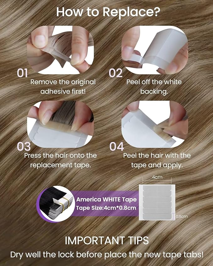 LaaVoo Human Hair Tape in Extensions Brown Balayage Tape in Hair Extensions Human Hair Balayage Brown to Light Brown Mixed Blonde 14 Inch 40pcs 100g