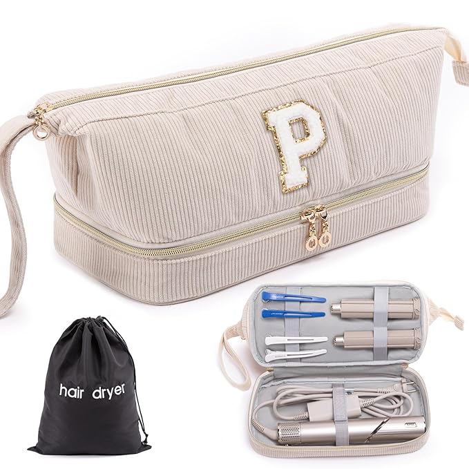 Shark FlexStyle/SmoothStyle Personalized Hair Dryer Case - Travel Carrying Case with Hair Dryer Bag, Air Wrap Dryer, Flat Curling Iron Organizer