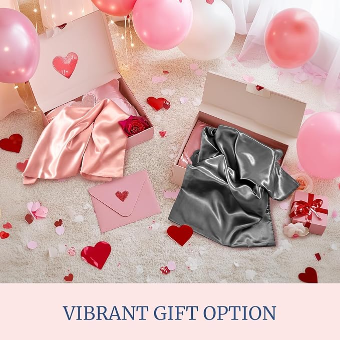 BEDELITE Satin Pillowcase for Hair and Skin, Super Soft Similar to Silk Pillow Cases 4 Pack with Envelope Closure, Cooling Pillowcases for Women Men (20"x36" King Size, Nostalgia)