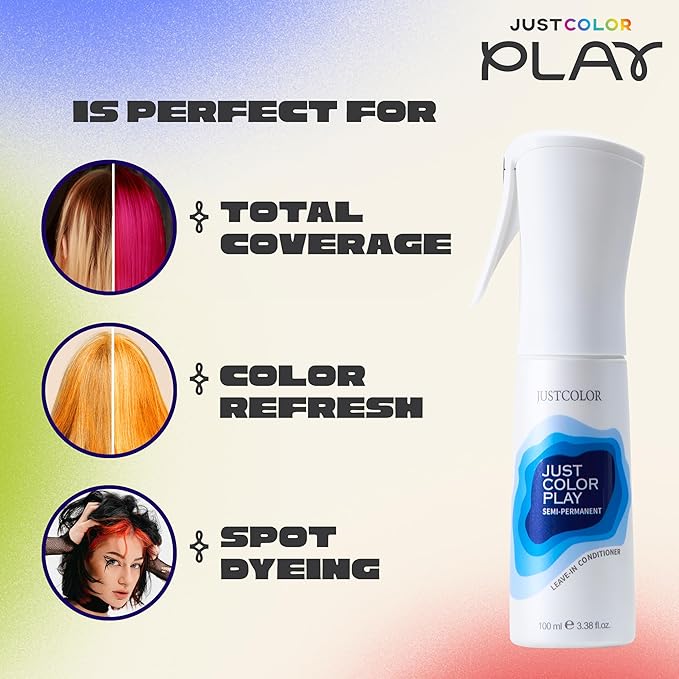 Just Color Hair Dye Spray | Semi-Permanent | 10-Minute Process | Custom Color Options | Carbon Grey Hair Dye | Leave in Conditioner | Ammonia & PPD Free | Lasts 8-12 Washes | Pack of 2