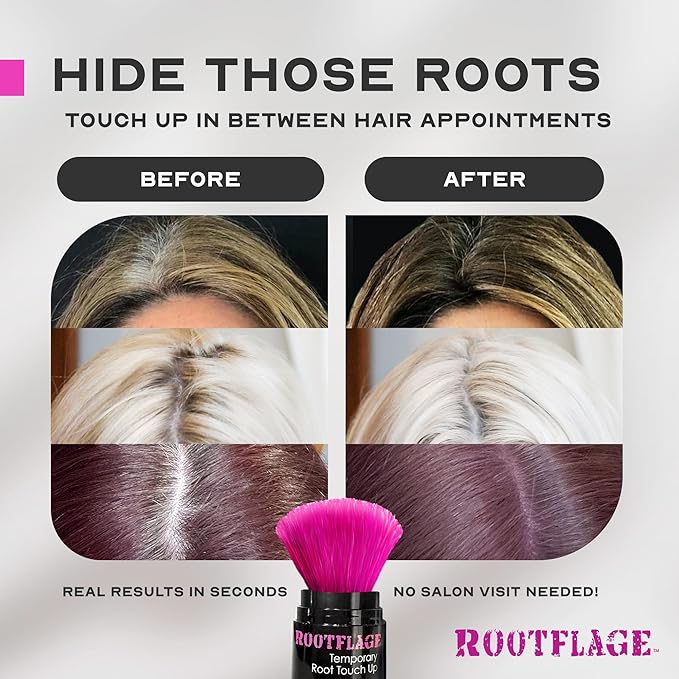 Rootflage Temporary Hair Dye Pink Colored Hair - Shampoo Out Pink Color Powder -Works on Dark Hair (01 Pink Parade)