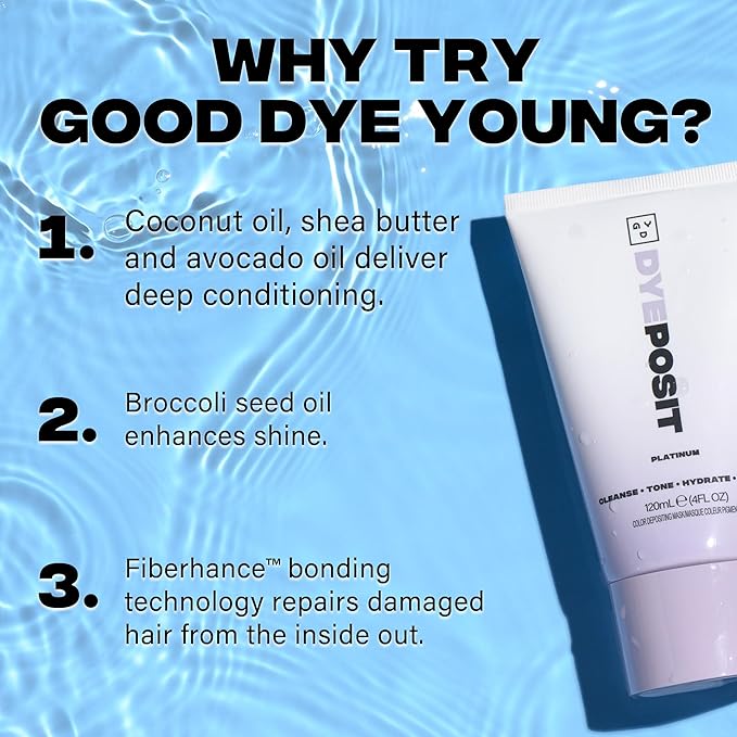 Good Dye Young Color Depositing Mask, DYEposit Color Depositing Conditioner, Toning Treatment, Tone & Enhance Color-Treated Hair - Semi Permanent Hair Dye, Vegan and Cruelty-Free (Copper) 4 fl oz