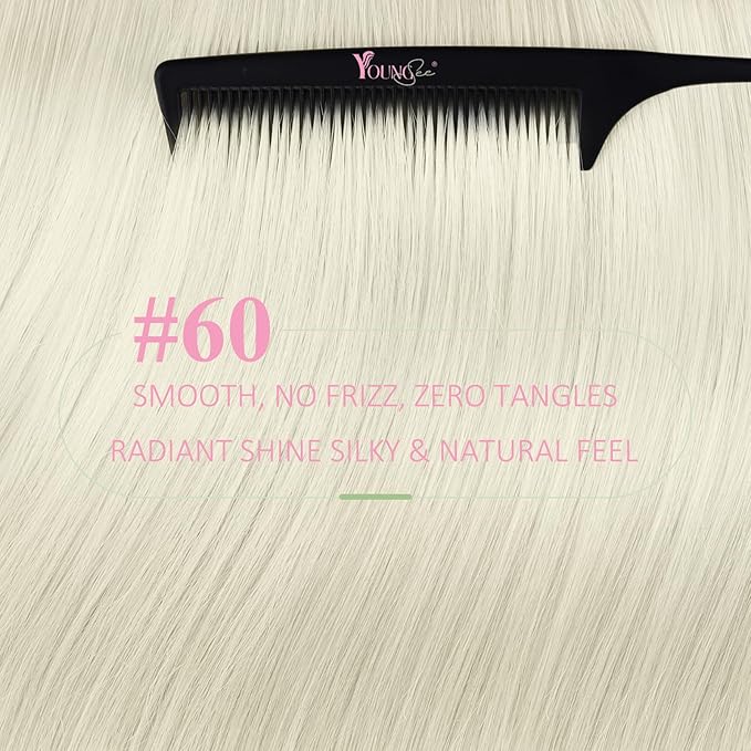 YoungSee Blonde Tape in Hair Extensions Human Hair Tape in Extensions Platinum Blonde Hair Extension Tape-in Blonde 14 Inch 50g Tape-in Extension Remy Human Hair 20pcs Glue in Extension for Wedding