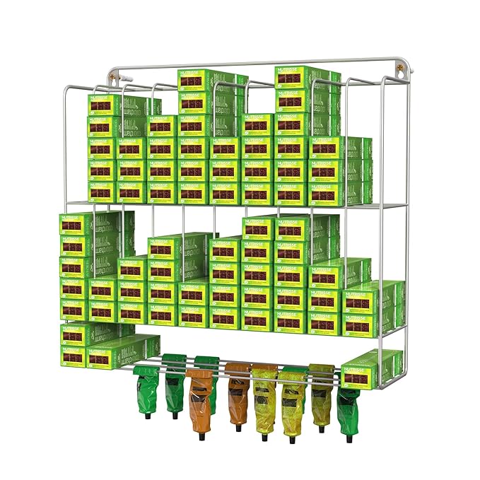 Hair Color Organizer Rack - Metal Hair Color Tube Storage Rack, Wall-Mounted Hair Color Tube Storage Holder with Hair Dye Paste Hanging Space for Salon, Beauty, Home