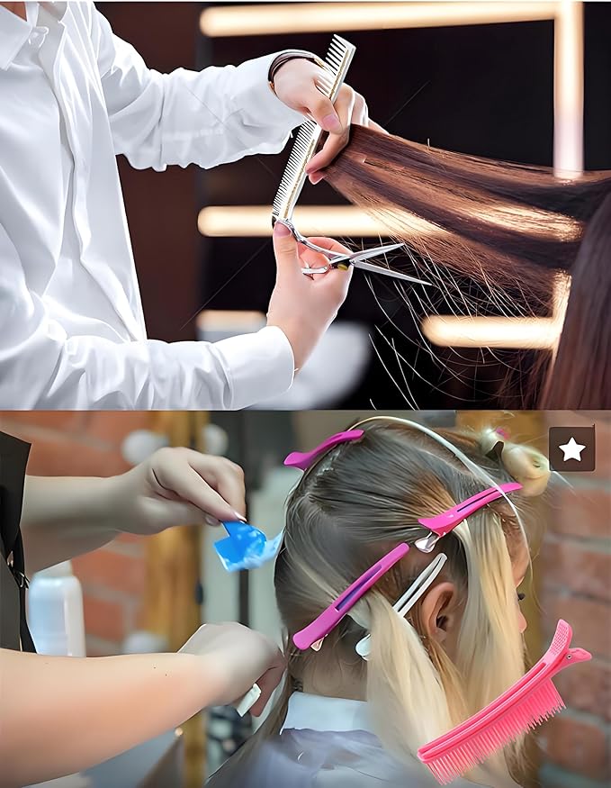 4pack Grip Clips for Hair Sectioning Styling, Haircuts Coloring cosmetology supplies hair cutting clips