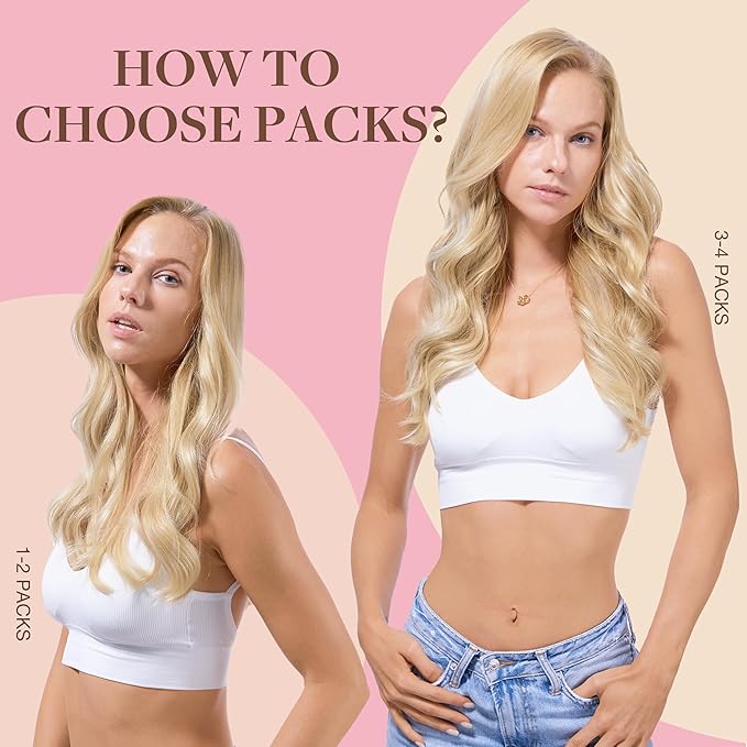 GOO GOO Tape in Hair Extensions Human Hair, 18AT60A Pearl Ash Blonde Highlights, 14inch 50g 20pcs, Skin Weft Seamless Invisible, Silky Straight with Thick Ends, Remy Human Hair