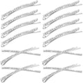 12 Pieces Rhinestone Bobby Pins Decorative Fancy Crystal Hair Clips Shiny Metal X Shaped Barrettes Bling Diamond Wedding Bridal Shower Hair Accessories for Women Ladies Girls (Silver)