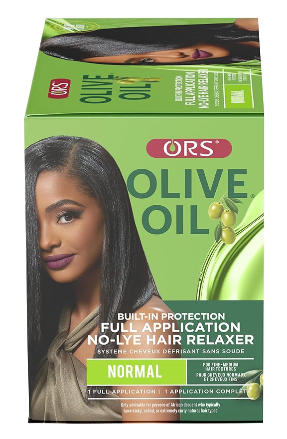 ORS Olive Oil Built-In Protection Full Application No-Lye Hair Relaxer Normal Strength (Pack of 4)
