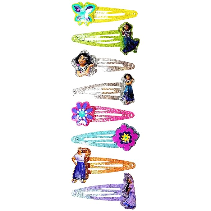 Disney Encanto Kids Hair Clips for Girls Snap Clips 8 pack multi color Ages 3+