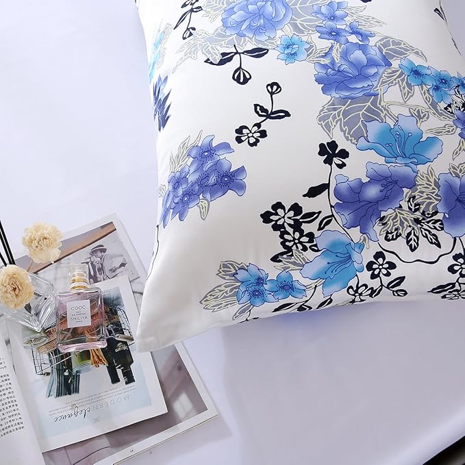 SLPBABY Silk Pillowcase for Hair and Skin with Hidden Zipper Print (King, Pattern 21)