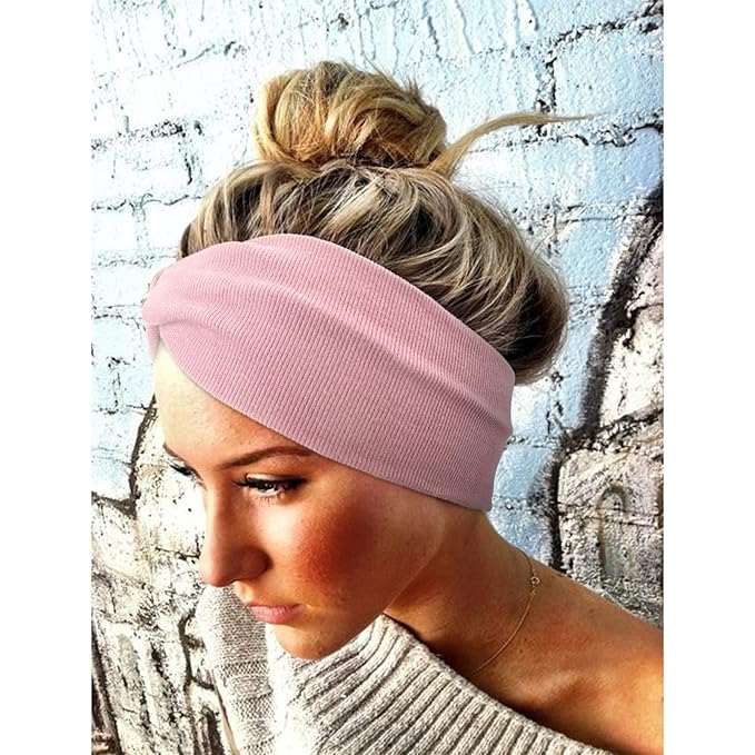 Elastic Knotted Headbands for Women Criss Cross Head Bands for Women's Hair Non Slip Boho Wrap Twisted Hair Accessories