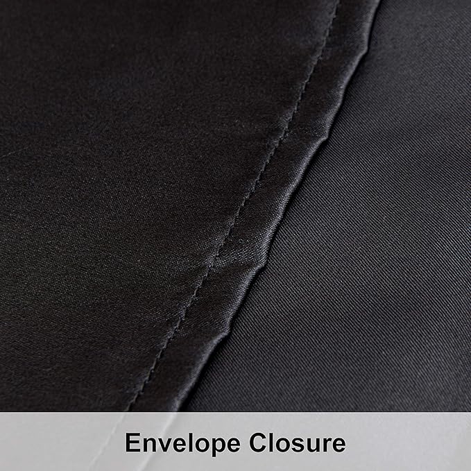 NTBAY 12 Pack Satin Queen Pillowcases for Hair and Skin, Luxurious and Silky Pillow Cases with Envelope Closure, 20 x 30 Inches, Black