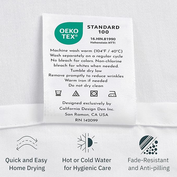 California Design Den Standard Queen Size Pillowcase Set - 400 Thread Count, 100% Cotton Sateen, Set of 2 Pillow Covers, Soft and Breathable - Burgundy Red