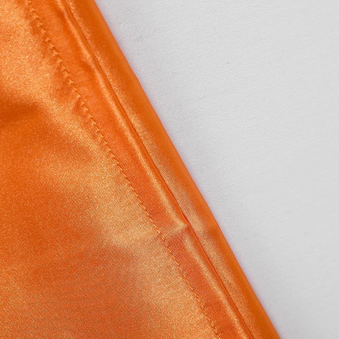 NTBAY 12 Pack Satin Queen Pillowcases for Hair and Skin, Luxurious and Silky Pillow Cases with Envelope Closure, 20 x 30 Inches, Orange
