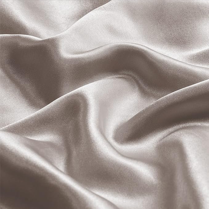 BEDELITE Satin Pillowcase with Zipper, Rose Taupe Pillow Cases Queen Size Set of 2, Super Soft and Cooling Similar to Silk Pillow Cases, Gift for Women Men(20x30 Inches)