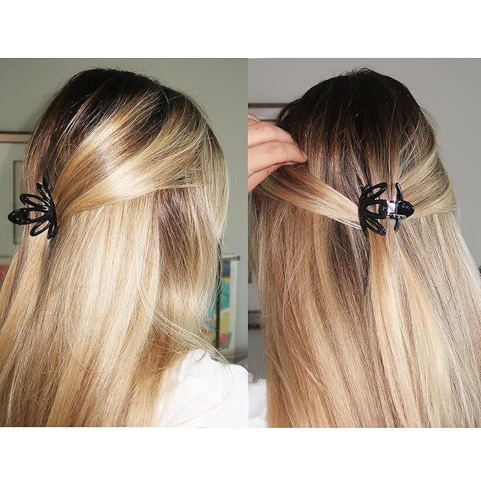 Camila Paris CP853 French Hair Clip for Women Thick Hair for Long Curly Wavy Hair, Black, Girls Hair Claw Clips Fashion Styling Hair Accessories for Women, Strong Hold No Slip Grip, Made in France