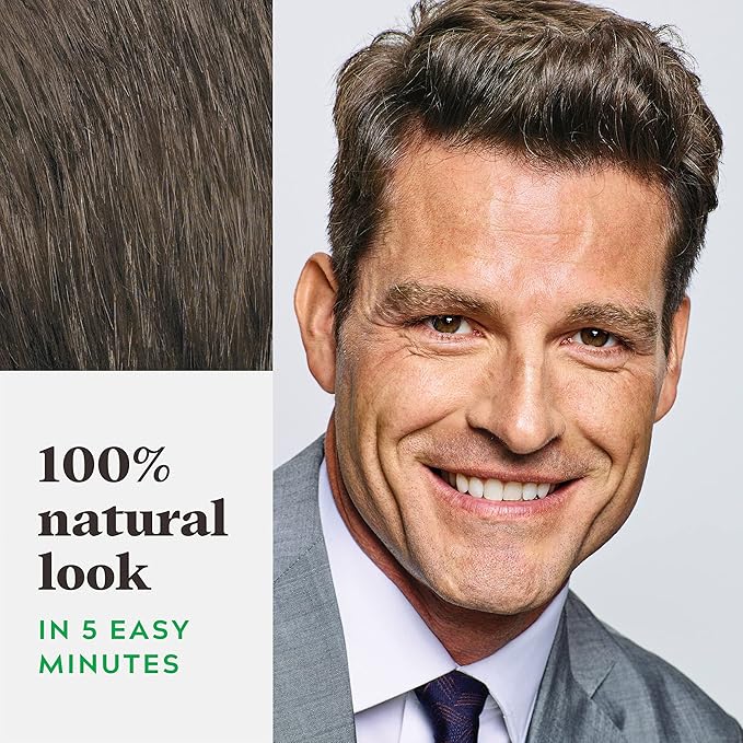 Just For Men Shampoo In Color, Hair Color for Men with Keratin and Vitamin E for Stronger Hair, Restores Natural Hair Color, Medium-Dark Brown, H-40, Pack of 3