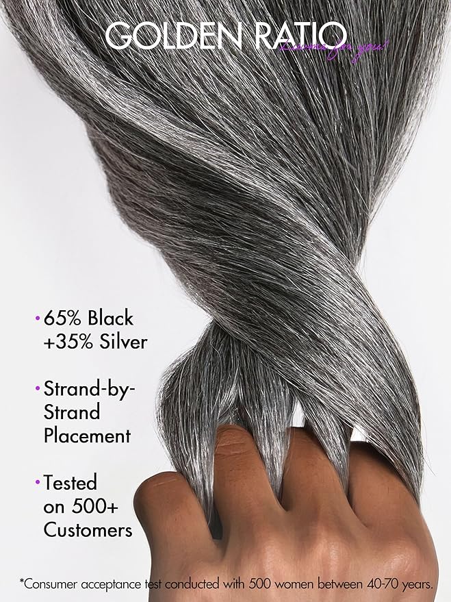 LUVME HAIR 16 Inch Grey Salt & Pepper Silky Straight Wig Human Hair Glueless HD Lace Bob Wig with Mix Grey Color, pre plucked pre cut Lace Ready to Go Wigs For Women