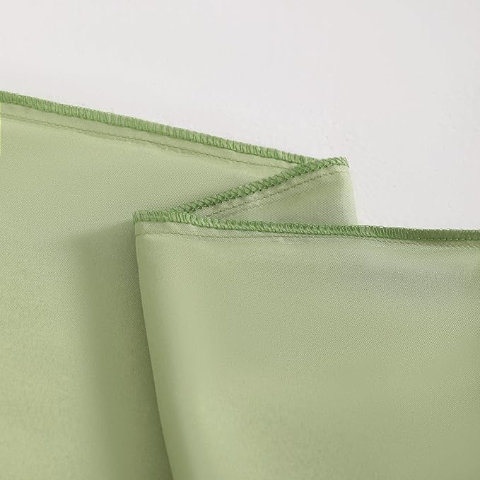 NTBAY 12 Pack Satin Queen Pillowcases for Hair and Skin, Luxurious and Silky Pillow Cases with Envelope Closure, 20 x 30 Inches, Sage Green