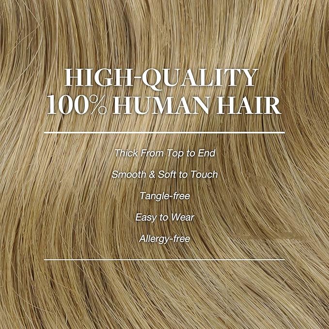 GOO GOO Clip in Hair Extensions Real Human Hair, Remy Human Hair Extensions Clip ins for Women, Natural Human Hair, 22inch 150g 9Pcs, 7 Bronde