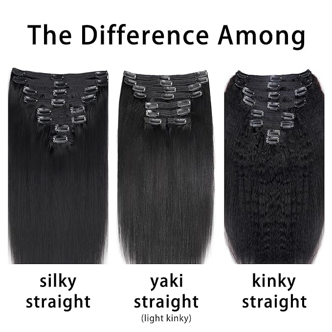 Clip on Hair Extensions Real Human Hair Clip ins 28 Inch Long Clip ins Remy Human Hair For Women Natural Straight Seamless Clip in Hair Extensions(28inch,#1B)