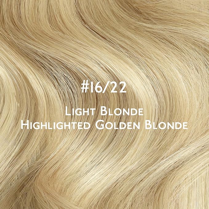 WENNALIFE Invisi Edge Tape in Hair Extensions Human Hair, 16 Inch 25g 10pcs Light Blonde Highlighted Golden Blonde Invisible Luxury Remy Hair Extensions Natural Seamless Injected Straight Extensiones