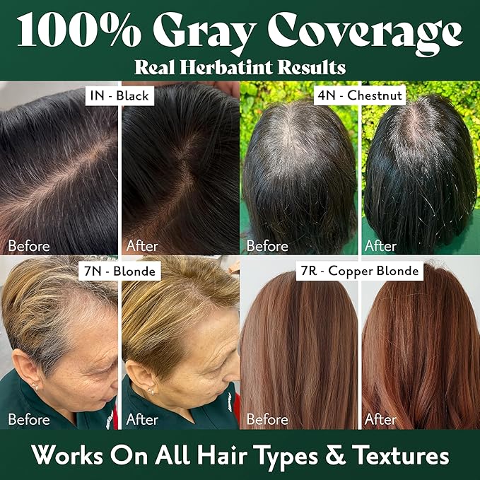 Herbatint Permanent Hair Dye For Women - 8D Light Golden Blonde - For Up To 100% Gray Coverage of Resistant Gray Hair - Ammonia-Free, Alcohol-Free & Vegan - Salon Influenced Hair color 5.75 fl oz