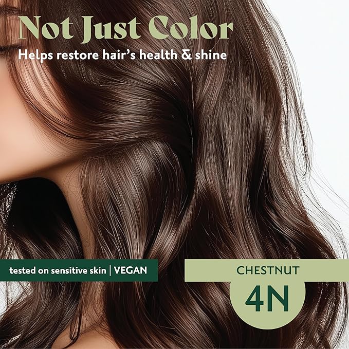 Herbatint Permanent Hair Dye - 4N Chestnut - For Up To 100% Gray Coverage of Resistant Gray Hair - Ammonia-Free, Alcohol-Free & Vegan - Salon Influenced Hair color 5.75 fl oz (2 Pack)
