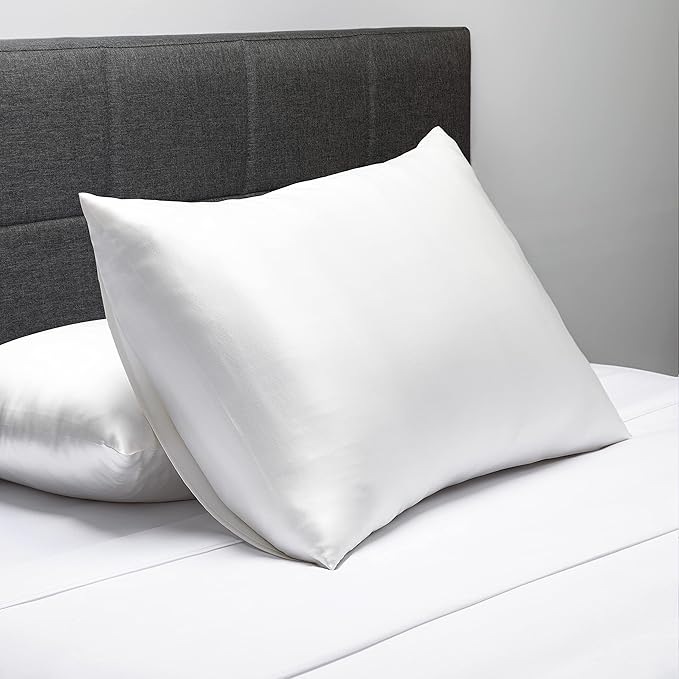 Fishers Finery 25mm 100% Pure Mulberry Silk Pillowcase (White King)