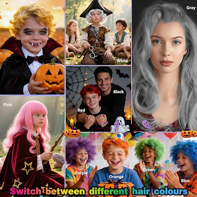 Pink Temporary Hair Color Spray for Kids, Silver Instant Colored Hair Dye Alternative for Boys Girls Teens Men Women, Quick Styling for Party Christmas Halloween, Disposable Washable, 150ml
