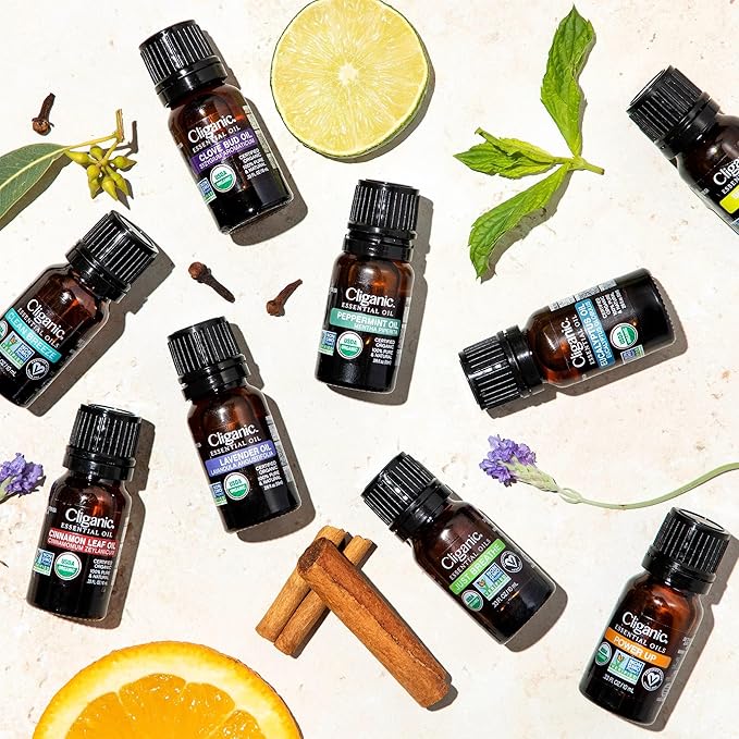 Cliganic USDA Organic Lemon Essential Oil, 100% Pure & Natural | Undiluted, for Aromatherapy, Household Cleaning | Non-GMO Verified (Packaging May Vary)