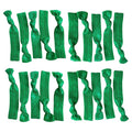 Kenz Laurenz Hair Ties 20 Elastics Ponytail Holder Set No Crease Ribbon Bands (Green)