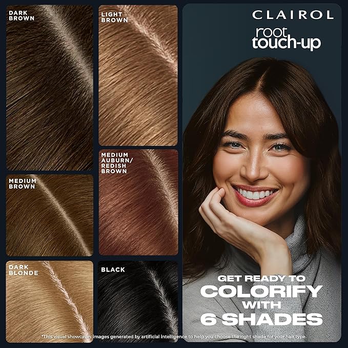 Clairol Root Touch-Up Temporary Hair Coloring Spray, Dark Brown Hair Color, Pack of 1