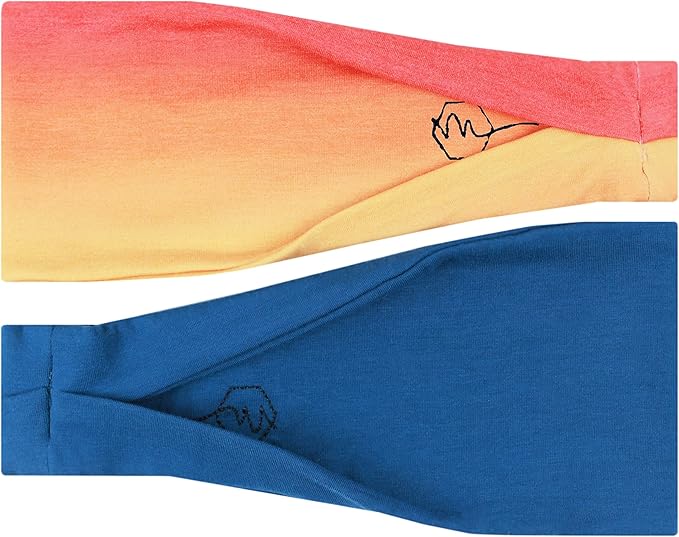 Maven Thread 4" Wide Workout Headbands for Women (2 Pack) – Non-Slip Sweatbands for Gym, Running & Yoga