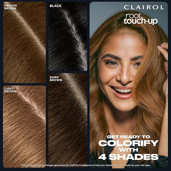 Clairol Root Touch-Up Temporary Concealing Powder, Black Hair Color, Pack of 3