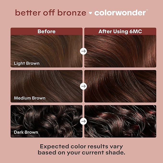Madison Reed colorwonder Demi-Permanent Hair Color, Effortless At-Home Hair Dye, Ammonia-Free, Cruelty-Free, Better Off Bronze (6MC Medium Auburn Brown), Pack of 2