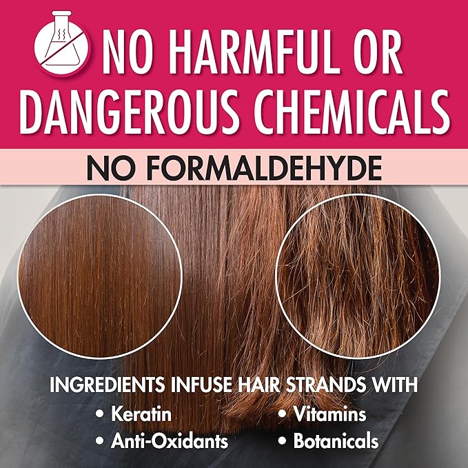 Keratin Salon Direct Keratin Hair Treatment, 4 oz | Frizz Control, Formaldehyde Free, Salon Quality, Smoothing Treatment, Long Lasting, Cream for All, Frizzy, Curly, Dry, Damaged Hair