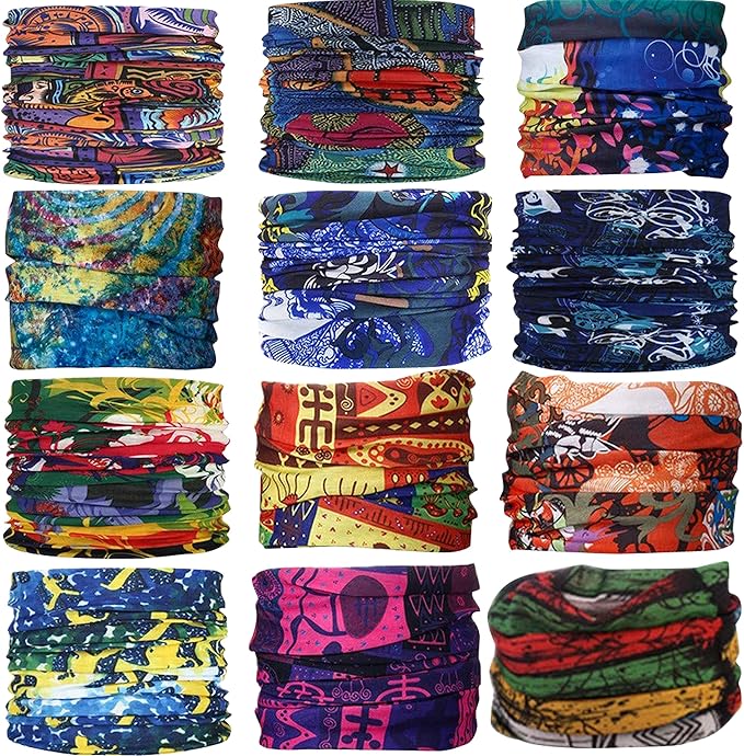 Face Mask Bandanas Neck Gaiter Headwear Magic Scarf Headband for dust Sun Wind