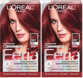 L'Oreal Paris Feria Multi-Faceted Shimmering Permanent Hair Color, R57 Cherry Crush (Intense Medium Auburn), Pack of 2 Hair Dye Kit