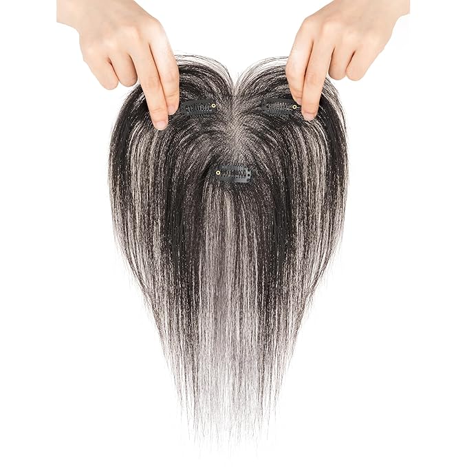Benehair Clip in Bangs 100% Real Human Hair Extensions 360° Cover Clip on 3D Wispy Bangs for Women Topper Hairpieces for Women Natural Black