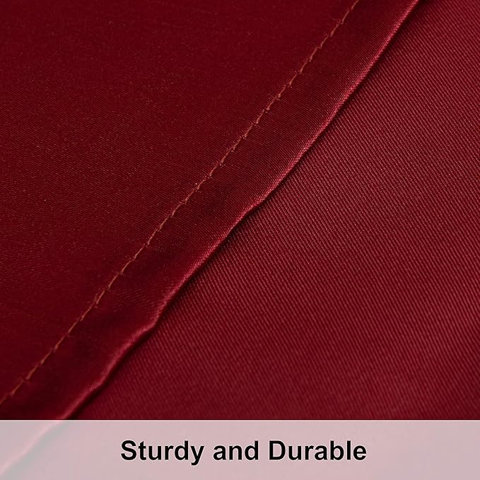 NTBAY 2 Pack Satin King Pillowcases for Hair and Skin, Luxurious and Silky Pillow Cases with Envelope Closure, 20x36 Inches, Wine Red