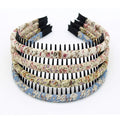 Fashion Comfy Short Headband - Non-Slip Hair Hoop Teeth Comb Hairband for Women & Girls (4 Colors)