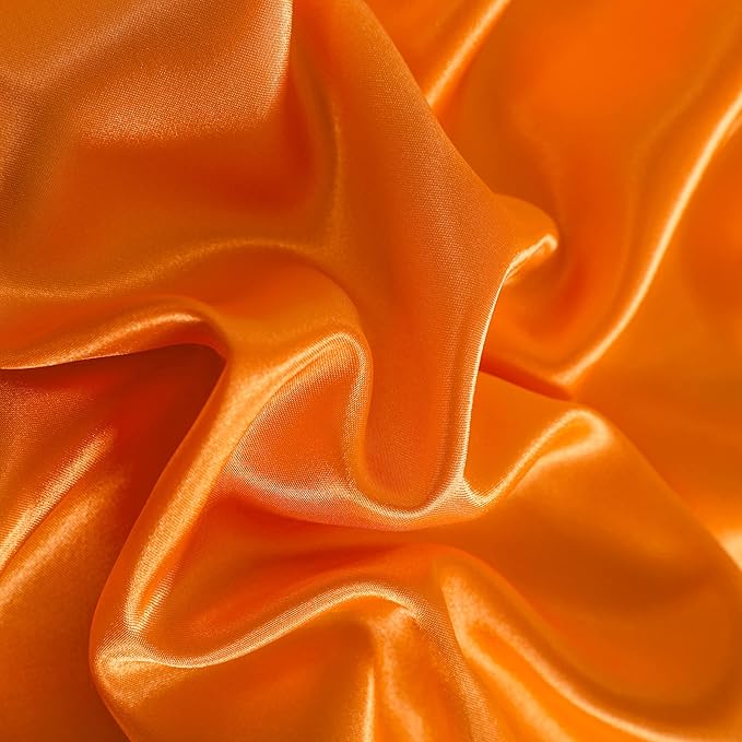 NTBAY Satin Body Pillowcase for Hair and Skin, Luxurious and Silky Pillow case with Envelope Closure, 20x54 Inches, Orange