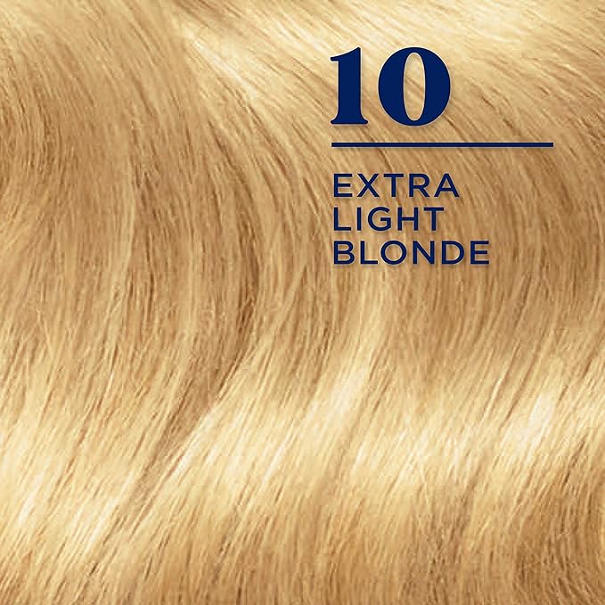 Clairol Nice'n Easy Permanent Hair Dye, 10 Extra Light Blonde Hair Color, Pack of 2