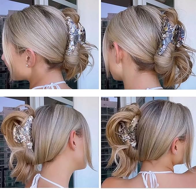 Camila Paris CP3036 French Hair Clip for Thick, Long, Curly & Wavy Hair - Handmade Onyx, Girls' Big Claw Clip, Strong Hold